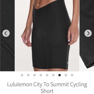 Lululemon “City to Summit” padded bike cycling shorts size Large